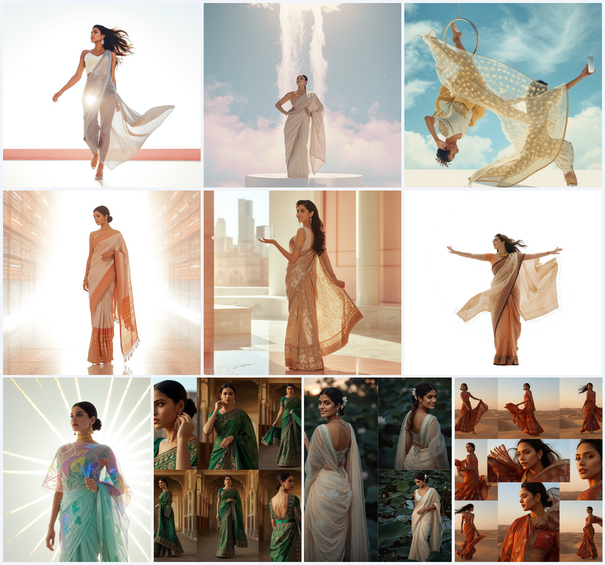 The 10+ Best Metallic Micro-Pleated Fancy Saree Prompts for Architectural Glows - Main Thumbnail