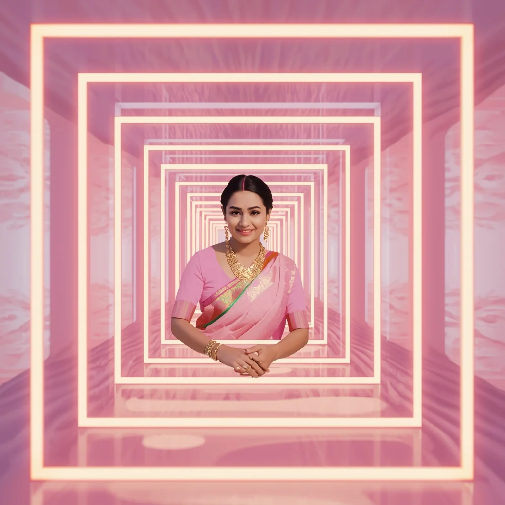 Festive Pastel Saree Glow Frame Ripple Tunnel Collage Premium Cinematic | New Instagram Trending Photo Editing Prompt